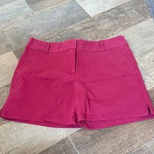 LOFT Women's Shorts in raspberry color